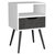 Fugaz Nightstand, White And Smoky Oak Finish