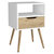 Fugaz Nightstand - Withe And Light Oak Finish