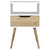 Fugaz Nightstand - Withe And Light Oak Finish - White And Light Oak