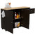 Indiana Kitchen Island Cart - Black Wengue Finish