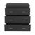 Litress Three Drawer Dresser - Black Wengue Finish