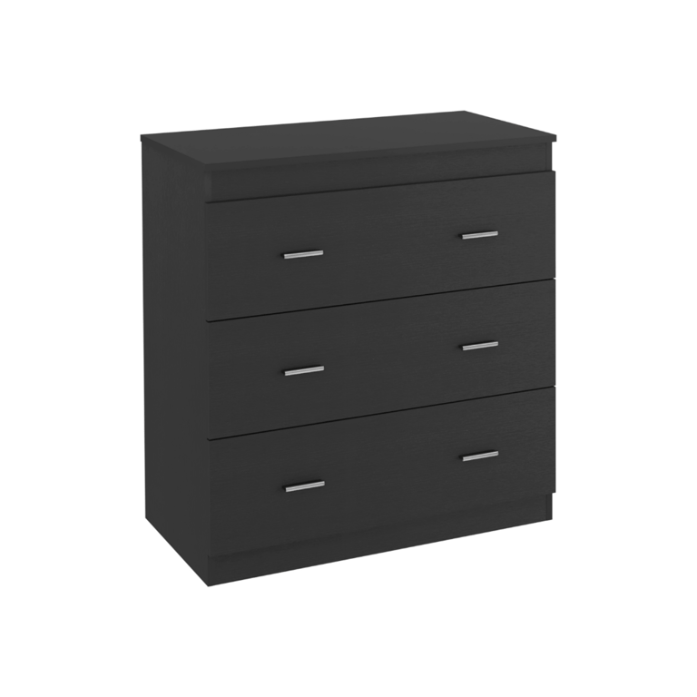 Litress Three Drawer Dresser - Black Wengue Finish - Black Wengue