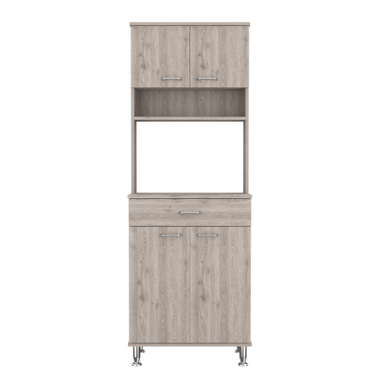 Piacenza Pantry, Light Gray Finish - Light Gray