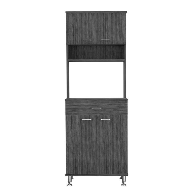 Piacenza Pantry, Two Door Cabinets, One Drawer - Smoky Oak Finish - Smoky Oak