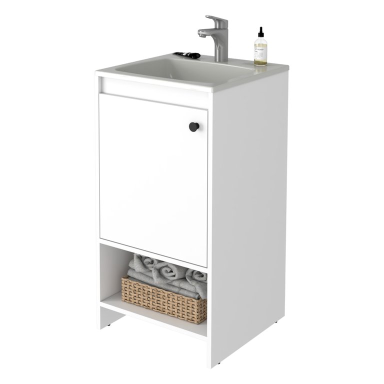 Poket Bathroom Vanity - Snow Finish - White