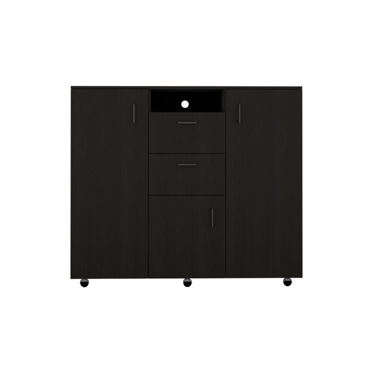 Quizz Double Door Cabinet Dresser - Black Wengue