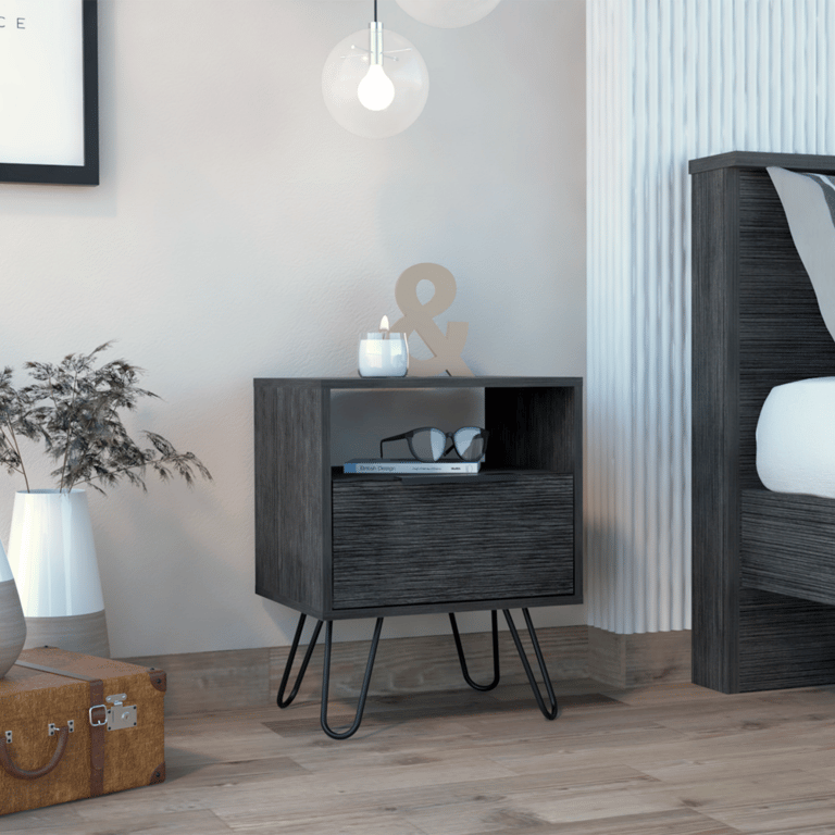 Skyoner Nightstand, Smokey Oak Finish