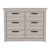 Toret  6 Drawer Double Dresser, Light Grey Finish - Light Gray Finish