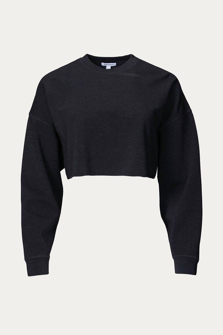 Cropped Sweatshirt In Black