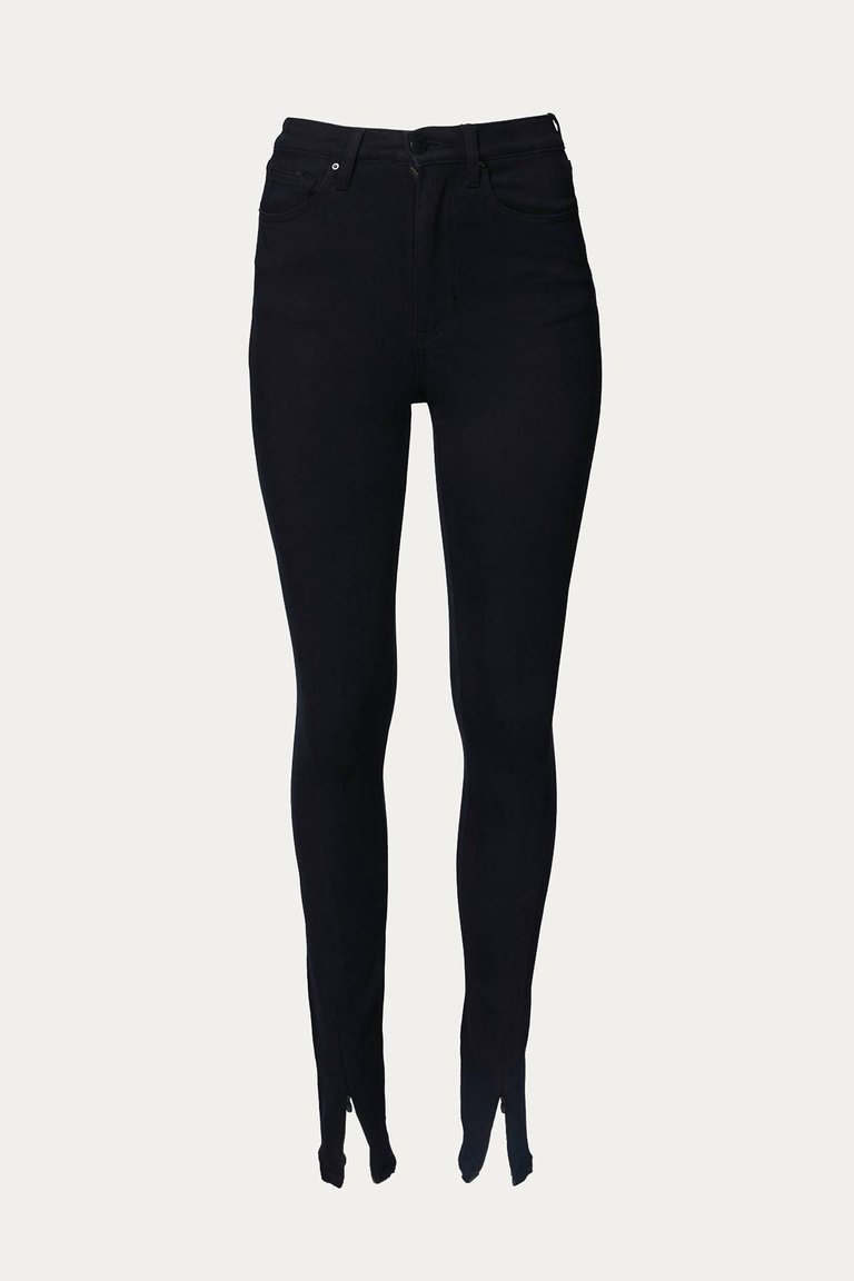 High Rise Skinny Zip Jean In Black