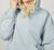 Oversized Hoodie In Pearl Blue