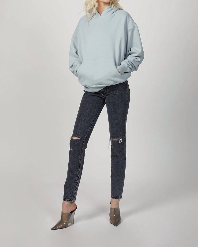 Oversized Hoodie In Pearl Blue - Pearl Blue