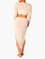 Ruched Cutout Maxi Cover Up In Beige