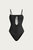 Ruched Cutout One Piece In Black