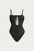 Ruched Cutout One Piece In Black