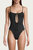 Ruched Cutout One Piece In Black