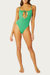 Ruched Cutout One Piece In Emerald - Emerald