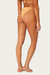 Ruched String Bikini Bottom In Gold