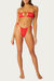 Ruched String Bikini Bottom In Ruby