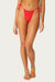 Ruched String Bikini Bottom In Ruby