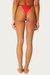 Ruched String Bikini Bottom In Ruby