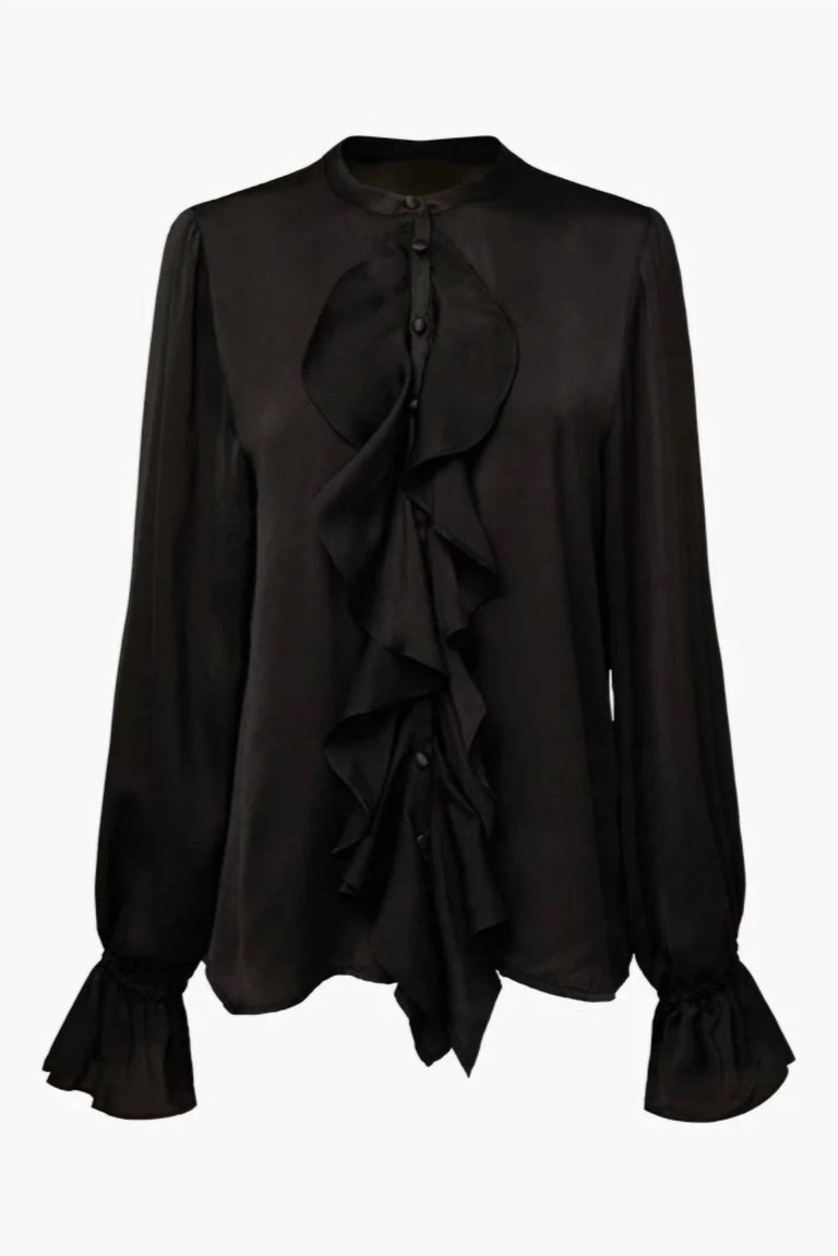 Ruffle Blouse In Black