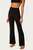 Smocked Flare Pants In Black