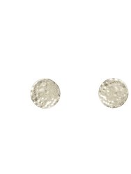Coin Studs - Rhodium Silver