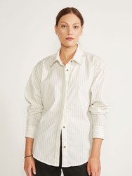 Joni Classic Shirt - Black + White Stripe