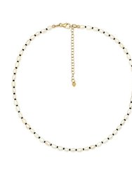 Pearl Choker Necklace - Black