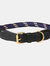 Weatherbeeta Rope Leather Dog Collar (Navy/Brown) (S)