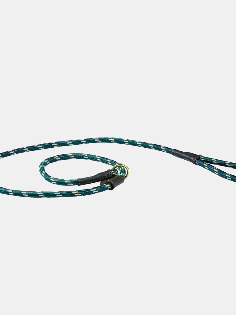 Weatherbeeta Rope Leather Slip Dog Leash (Hunter Green/Brown) (3.9ft)