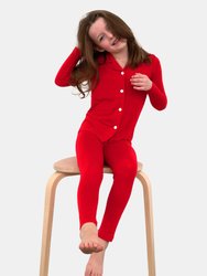 Kid's Red Pajama Set - Red