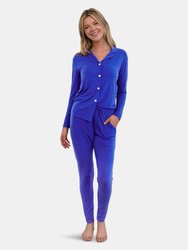 Women's Blue Pajama Set - Blue