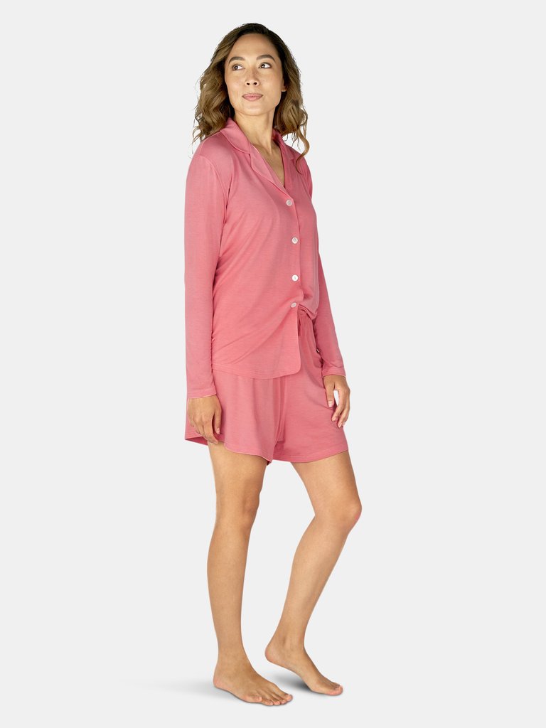 Women's Blush Beauty Pink Pajama Shorts - Blush Beauty Pink