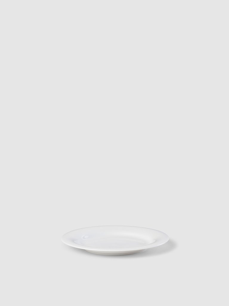 Porcelain Flat Salad Plate - White
