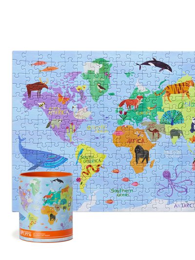 Werkshoppe Animal World Map 250 Piece Kids Puzzle product
