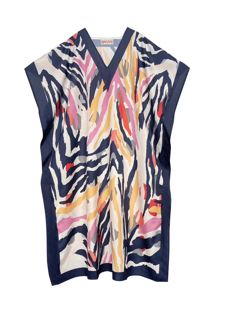 Bengal Abstract Caftan - Black