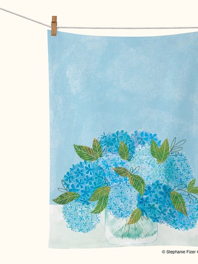 Werkshoppe Blue Hydrangeas  | Cotton Tea Towel product