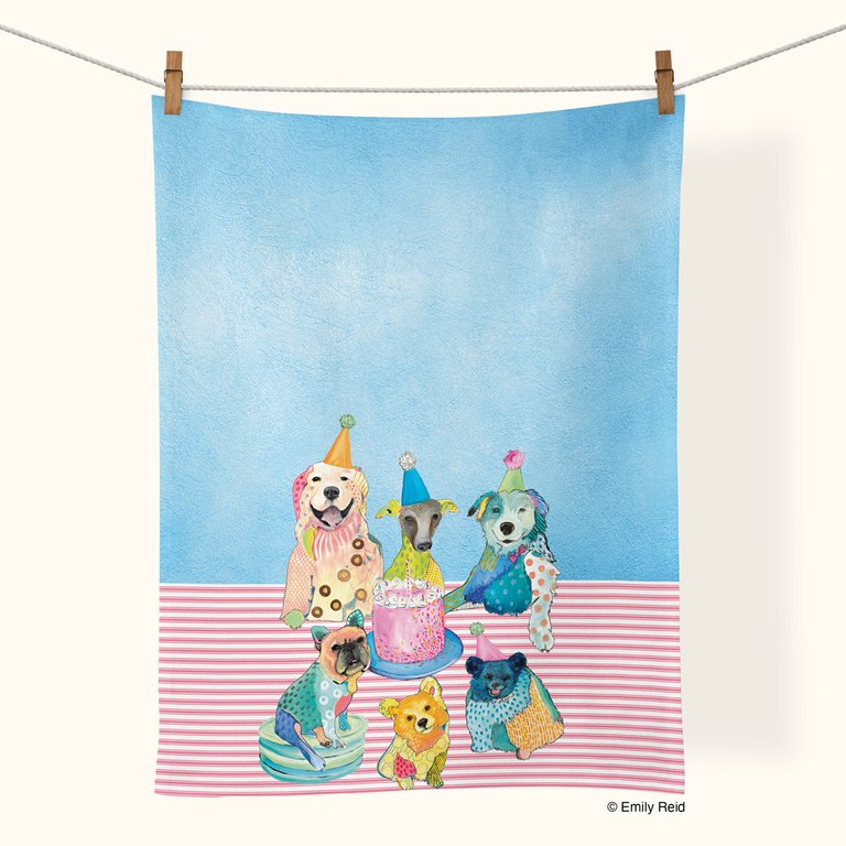 Dog Party | Cotton Tea Towel