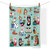 Happy Holidays 100% Cotton Tea Towel