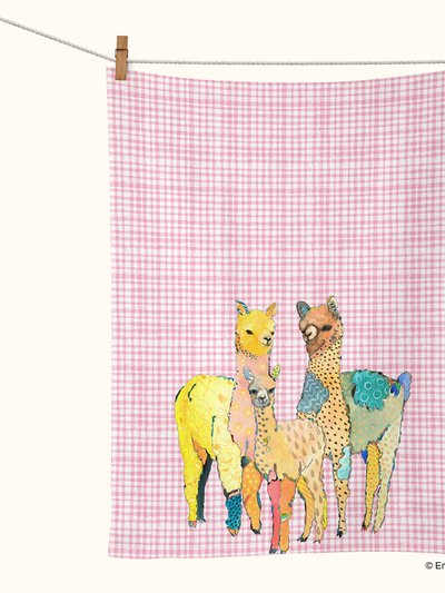 Werkshoppe Llama Family  | Cotton Tea Towel product