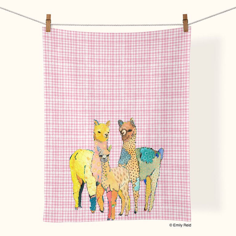 Llama Family  | Cotton Tea Towel