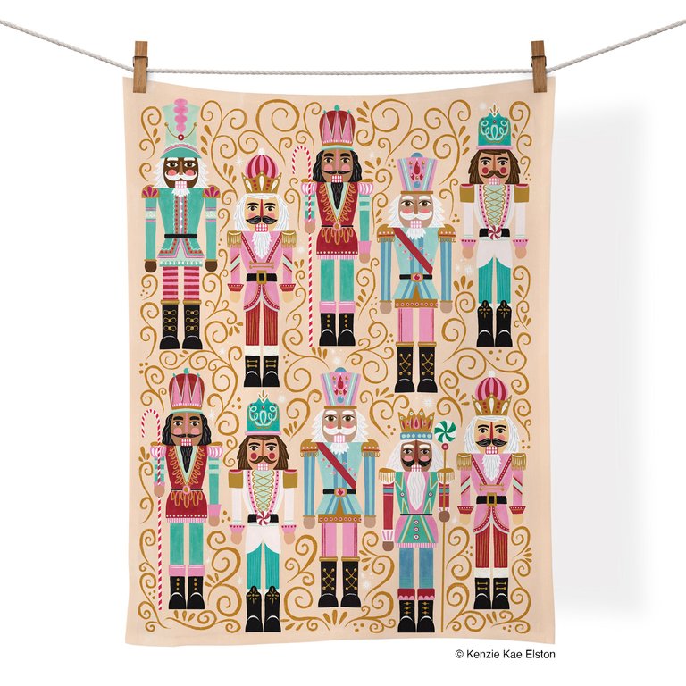 Nutcrackers 100% Cotton Tea Towel