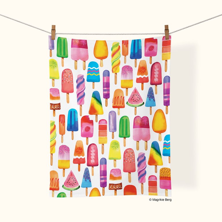 Popsicle Party  | Cotton Tea Towel