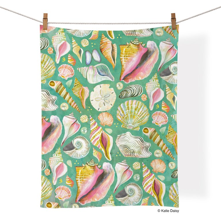 Shell Collector 100% Cotton Tea Towel