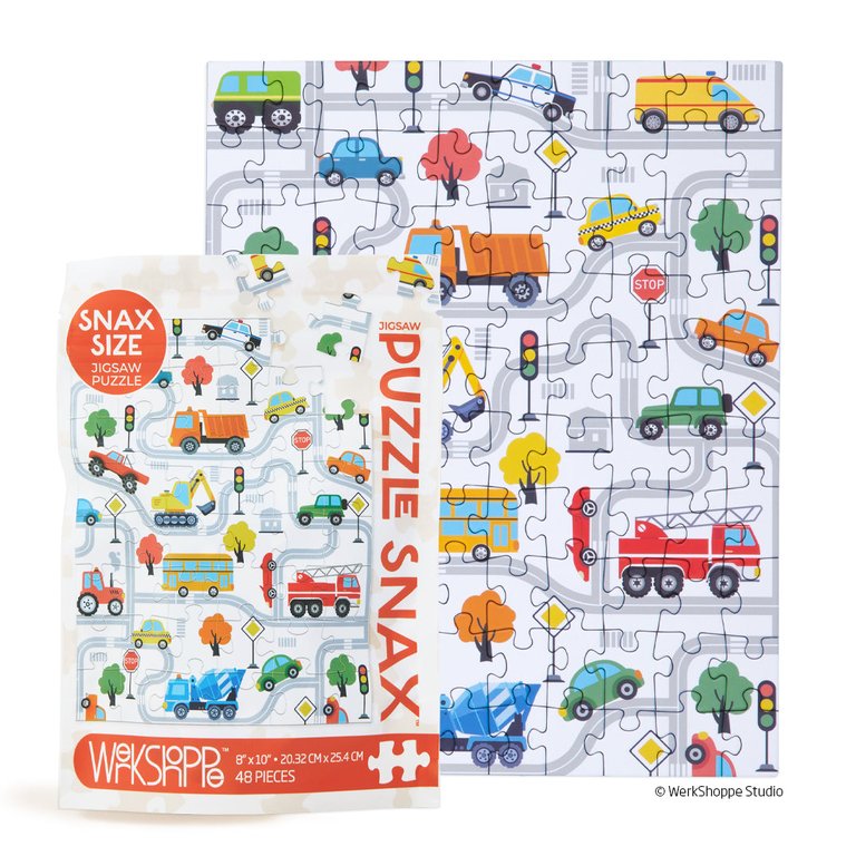 Trucks and Transportation 48 Puzzle Piece Snax