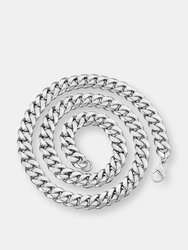 Crucible 12mm Stainless Steel Curb Necklace 24"