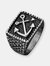 Crucible Antiqued Stainless Steel Anchor Signet Ring