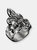Crucible Men's Antique Stainless Steel Fleur de Lis Skull Ring